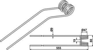 Pöttinger rivefjær 436033