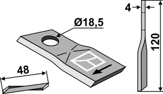 Pöttinger kniv 434989