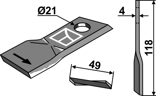 Pöttinger kniv 434975