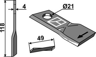 Pöttinger kniv 434976