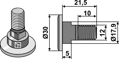 Fella knivbolt 426053