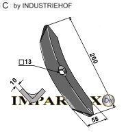 Samson spiss 260x58x10