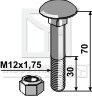 Brettbolt M12x70