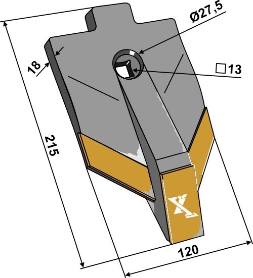 Kuttespiss 215x120x18mm - Extreme Carbide