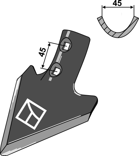 Kongskilde gåsefot K30 140x6 MM