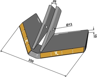 Vingeblad 350mm - Extreme Carbide