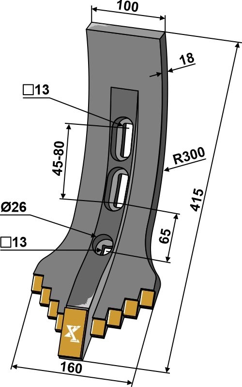 Kappespiss 160/100mm - Extreme Carbide