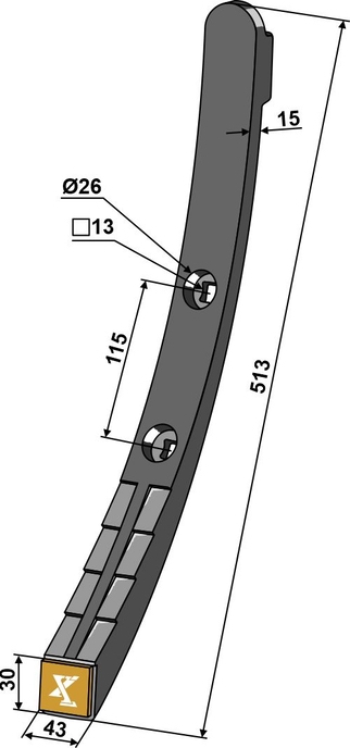 Kuttespiss 43mm - Extreme Carbide