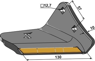 Vingeblad hardmetall - høyre - Extreme Carbide