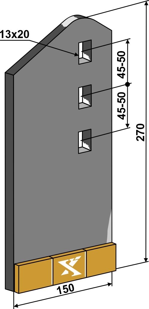 Slitedel 150mm - venstre - Extreme Carbide