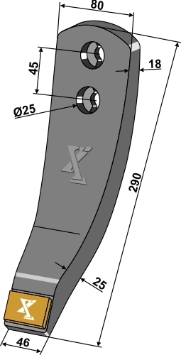 Pöttinger spiss - ekstrem karbid 9762500270 - 9762500151