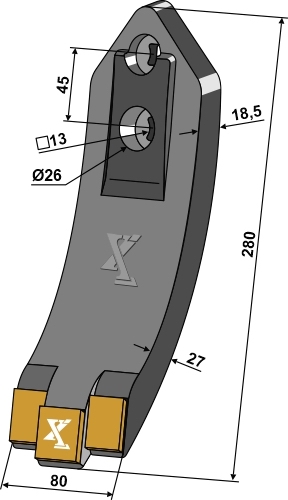 Kuhn Kappespiss 80mm - Extreme Carbide