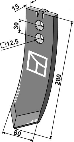 Väderstad Kuttespiss 280x80x15mm, 155028