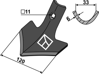 Väderstad Gåsefotkutter 120mm, 214000