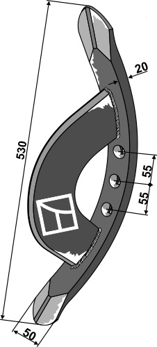 Väderstad Stubbeharvspiss 530x50x20mm, 496851