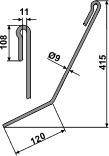 Amazone Etterharv tind 415 mm AD-P2