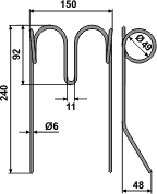 Amazone harvetinder 240 mm