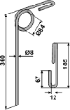 Taarup harvetind 360 mm