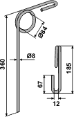 Taarup harvetind 360 mm