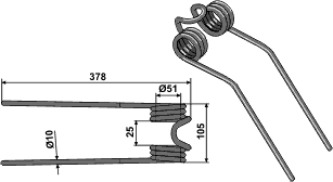 Deutz-Fahr fjærtann 15-DEU-04