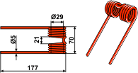 Deutz-Fahr fjærtann 15-DEU-12