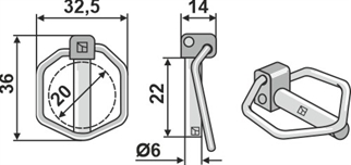 Amazone ring splitt for delt bolt