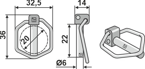 Amazone ring splitt for delt bolt