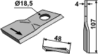 Vicon knivblad 107x48x4 mm Ø18.5161559