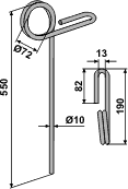 Fraugde Etterharv tind 550 mm