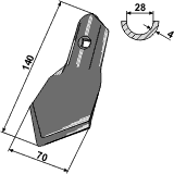 Omme gås foslap 2 1/2" x 4 mm