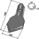 Omme gås fodslap 4" x 4 mm