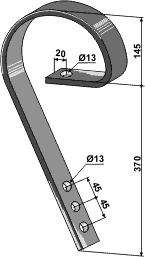 Väderstad dragtann 45x10 uten slidstykke