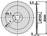 Amazone plate Ø300 mm