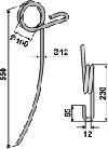 Väderstad Etterharv tind 12 mm buet