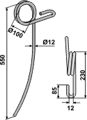 Väderstad Etterharv tind 12 mm buet