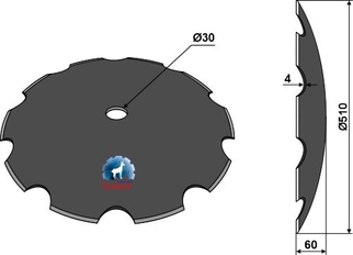 Väderstad tallerken takket Ø510x4