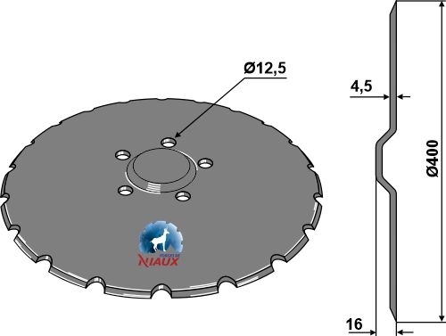 Väderstad plate Ø400 mm RAPID med bulk