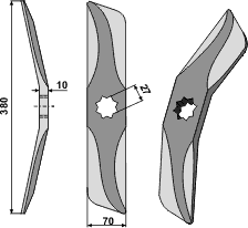 Hankmo 380 mm hull Ø27 mm høyre