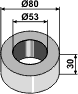 Avstandsstykke 30 mm for aksel Ø50