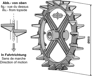 Kammerring 550 x 135 mm - Navnr. 155 mm - Hull Ø50 mm