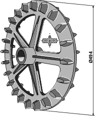 Crosskill ring 494 x 74 mm - Navbredde 100 mm - Hull Ø50 mm