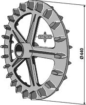 Crosskill ring 440 x 80 mm - Navbredde 100 mm - Hull Ø50 mm