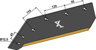 Plogblad 14" - venstre - Extreme Carbide