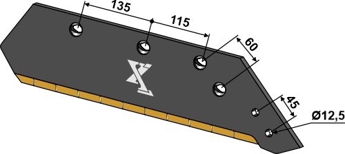 Plogblad 14" - høyre - Extreme Carbide