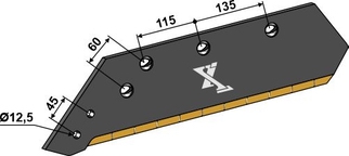 Plogblad 14" - venstre - Extreme Carbide