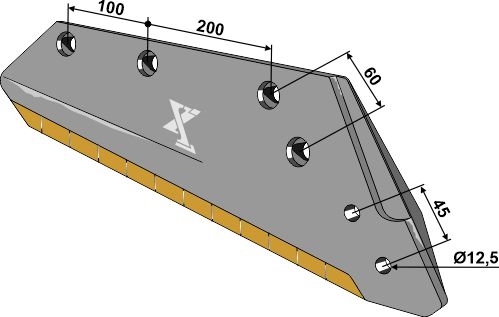 Plogblad 16" - høyre - Extreme Carbide