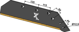 Plogblad 18" - høyre - Extreme Carbide