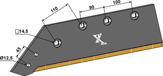 Plogblad 14'' - venstre - Extreme Carbide