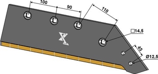 Plogblad 14" - høyre - Extreme Carbide