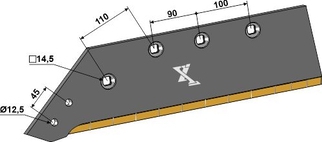 Plogblad 16" - venstre - Extreme Carbide